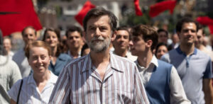Nanni Moretti nella sequenza finale de Il sol dell'avvenire.